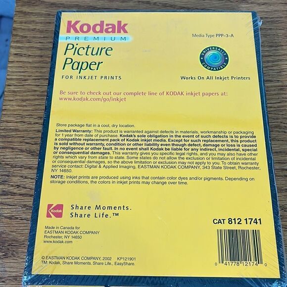KODAK PREMIUM PICTURE PAPER for Inkjet 150 sheets high gloss-new + bonus - Picture 3 of 6